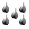 Service Caster 3'' Gray Heavy Duty Floor Safe Twin Wheel Caster 1/2'' Threaded Stem, 5PK SCC-TS02S75-TPR-GRY-121315-5 - alternate 1